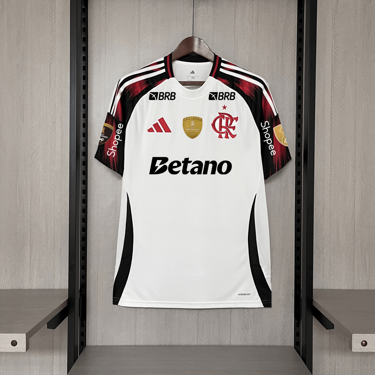 Camiseta visitante del Flamengo 2025/26, versión para aficionados, Adidas, para hombre, color blanco