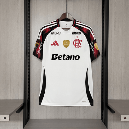 Camiseta visitante del Flamengo 2025/26, versión para aficionados, Adidas, para hombre, color blanco