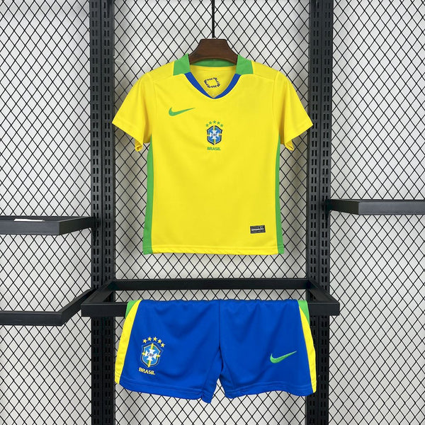 Brazil 2025/26 Home Kids Kit Brazil