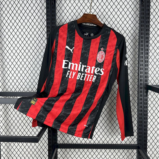 AC Milan 2025/26 Home Long Sleeves Jersey