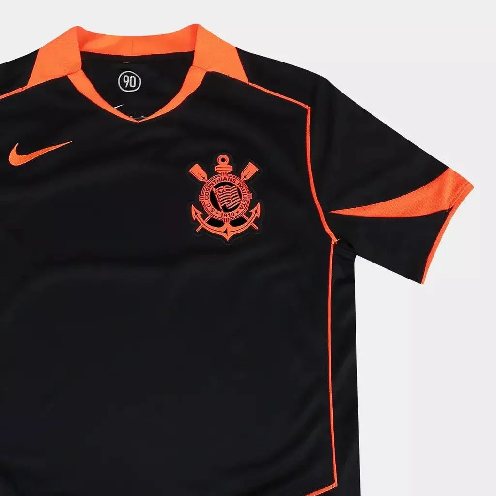 Nike Total 90 Corinthians III 2025 Kids' Kit, Black and Orange