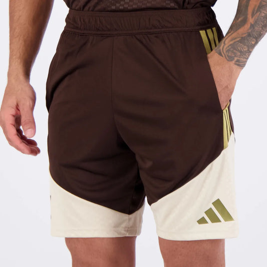 Shorts Flamengo Training 2026 Brown and Beige